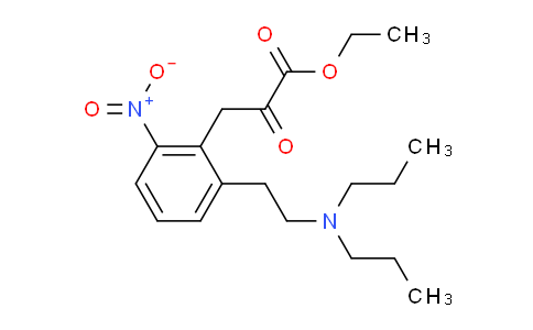 CAS No. 91374-24-2, ethyl 3-[2-[2-(dipropylamino)ethyl]-6-nitrophenyl]-2-oxopropanoate