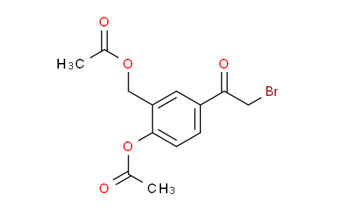 CAS No. 24085-07-2, [2-acetyloxy-5-(2-bromoacetyl)phenyl]methyl acetate