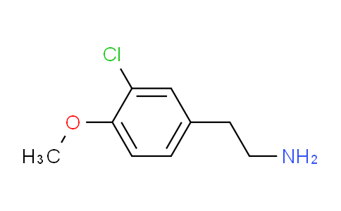 CAS No. 7569-87-1, 2-(3-chloro-4-methoxyphenyl)ethanamine