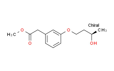 CAS No. 1193686-56-4, methyl (R)-2-(3-(3-hydroxybutoxy)phenyl)acetate