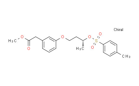 CAS No. 1193686-58-6, methyl (R)-2-(3-(3-(tosyloxy)butoxy)phenyl)acetate