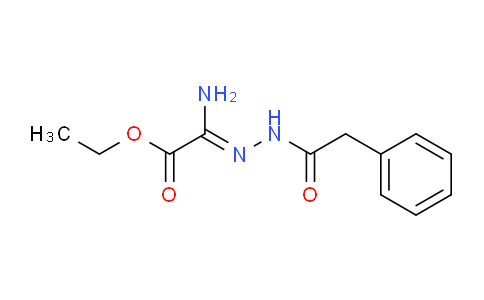 CAS No. 107469-64-7, ethyl 2-amino-2-[(2-phenylacetyl)hydrazinylidene]acetate