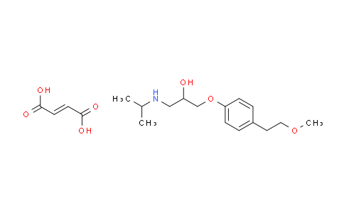 CAS No. 119637-66-0, but-2-enedioic acid;1-[4-(2-methoxyethyl)phenoxy]-3-(propan-2-ylamino)propan-2-ol