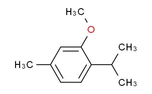 CAS No. 1076-56-8, Benzene,2-methoxy-4-methyl-1-(1-methylethyl)-