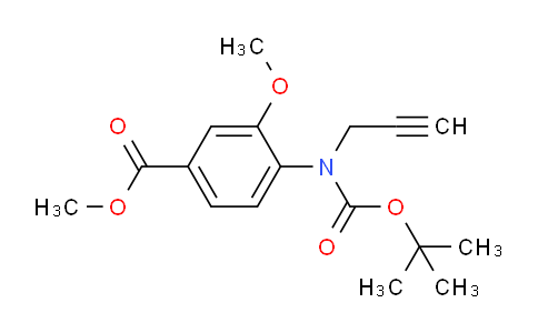CAS No. 2637450-04-3, methyl 4-((tert-butoxycarbonyl)(prop-2-yn-1-yl)amino)-3-methoxybenzoate