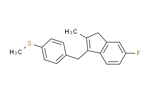 CAS No. 41201-60-9, 6-fluoro-2-methyl-3-[(4-methylsulfanylphenyl)methyl]-1H-indene