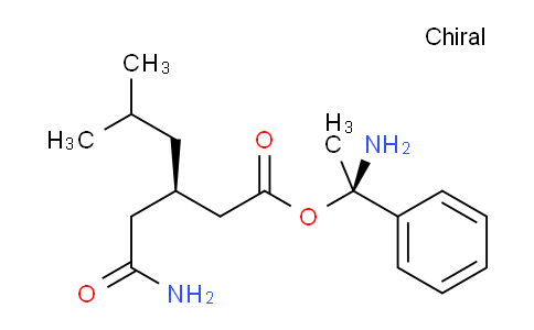 CAS No. 185815-61-6, (R)-1-Phenylethanamine (R)-3-(2-amino-2-oxoethyl)-5-methylhexanoate