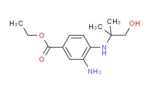 CAS No. 1220038-04-9, Ethyl 3-amino-4-((1-hydroxy-2-methylpropan-2-yl)amino)benzoate