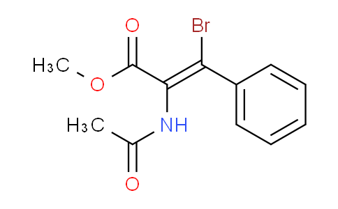 CAS No. 103647-77-4, 2-Acetylamino-3-bromo-3-phenylacrylic acid methyl ester