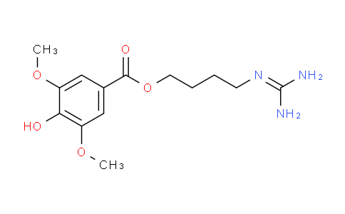 CAS No. 20027-21-8, 4-Guanidinobutyl 4-hydroxy-3,5-dimethoxybenzoate xhydrochloride