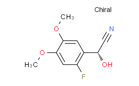 CAS No. 640292-83-7, (R)-2-(2-Fluoro-4,5-dimethoxyphenyl)-2-hydroxyacetonitrile
