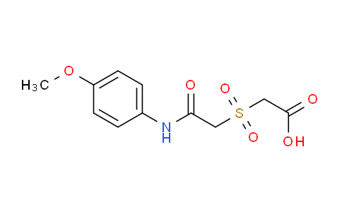 CAS No. 338953-92-7, 2-((2-((4-Methoxyphenyl)amino)-2-oxoethyl)sulfonyl)acetic acid