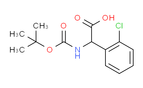 CAS No. 313490-25-4, 2-((tert-Butoxycarbonyl)amino)-2-(2-chlorophenyl)acetic acid