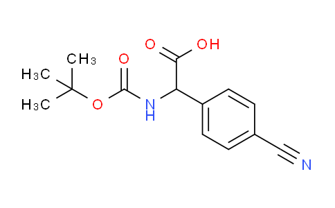 CAS No. 1111737-56-4, 2-((tert-Butoxycarbonyl)amino)-2-(4-cyanophenyl)acetic acid