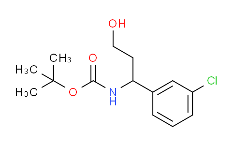 CAS No. 1314406-54-6, tert-Butyl (1-(3-chlorophenyl)-3-hydroxypropyl)carbamate