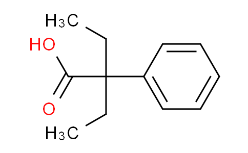 CAS No. 5465-28-1, 2-Ethyl-2-phenylbutanoic acid