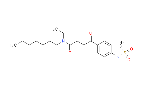 CAS No. 100632-58-4, N-Ethyl-N-heptyl-4-(4-(methylsulfonamido)phenyl)-4-oxobutanamide