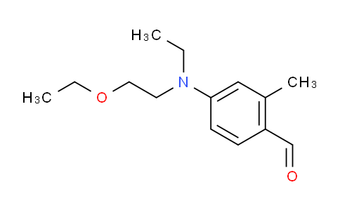 CAS No. 128237-47-8, 4-((2-Ethoxyethyl)(ethyl)amino)-2-methylbenzaldehyde