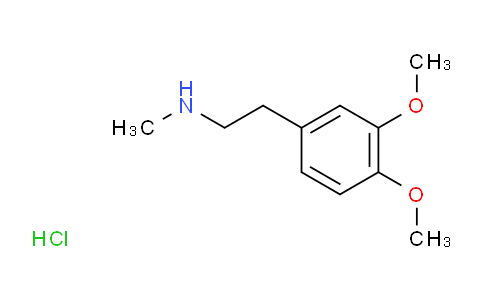 CAS No. 13078-76-7, 2-(3,4-Dimethoxyphenyl)-N-methylethanamine hydrochloride