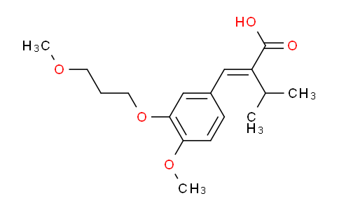 CAS No. 387868-07-7, (E)-2-(4-Methoxy-3-(3-methoxypropoxy)benzylidene)-3-methylbutanoic acid