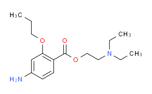CAS No. 86-43-1, 2-(diethylamino)ethyl 4-amino-2-propoxybenzoate