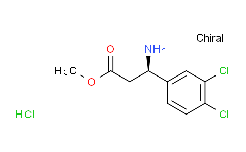 CAS No. 2097958-02-4, (R)-Methyl 3-amino-3-(3,4-dichlorophenyl)propanoate hydrochloride