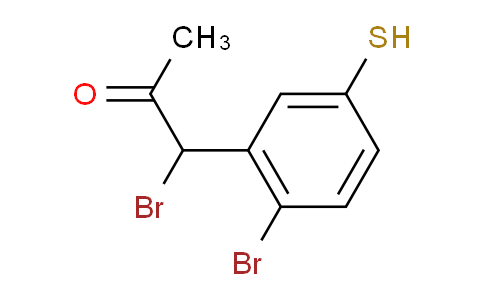 CAS No. 1806540-41-9, 1-Bromo-1-(2-bromo-5-mercaptophenyl)propan-2-one