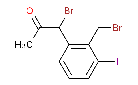 CAS No. 1803747-06-9, 1-Bromo-1-(2-(bromomethyl)-3-iodophenyl)propan-2-one