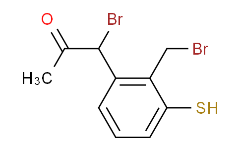 CAS No. 1806478-67-0, 1-Bromo-1-(2-(bromomethyl)-3-mercaptophenyl)propan-2-one