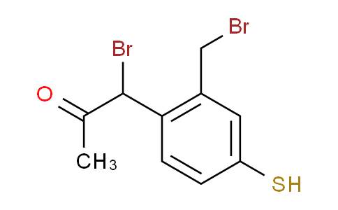CAS No. 1804063-13-5, 1-Bromo-1-(2-(bromomethyl)-4-mercaptophenyl)propan-2-one