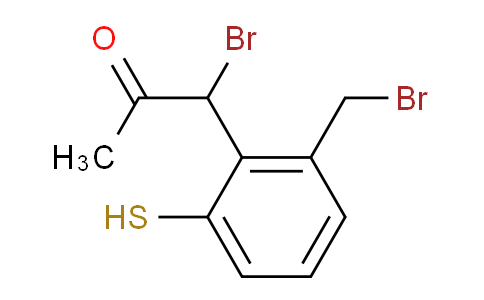 CAS No. 1806511-97-6, 1-Bromo-1-(2-(bromomethyl)-6-mercaptophenyl)propan-2-one