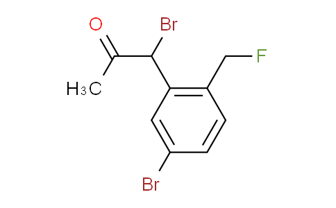 CAS No. 1806338-92-0, 1-Bromo-1-(5-bromo-2-(fluoromethyl)phenyl)propan-2-one