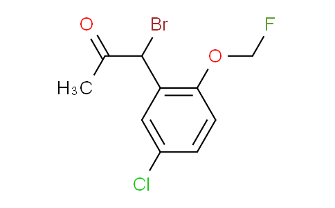 CAS No. 1805746-15-9, 1-Bromo-1-(5-chloro-2-(fluoromethoxy)phenyl)propan-2-one