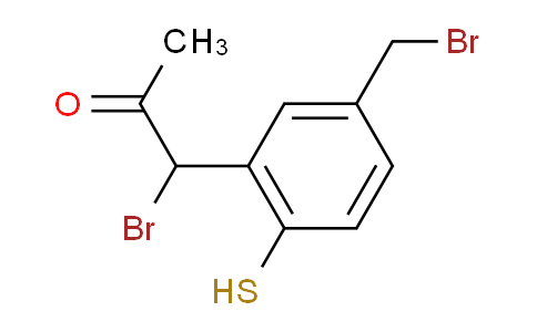CAS No. 1803748-73-3, 1-Bromo-1-(5-(bromomethyl)-2-mercaptophenyl)propan-2-one