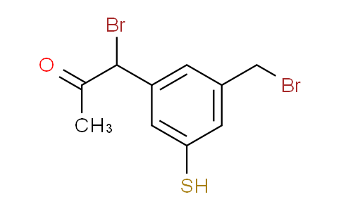 CAS No. 1803748-70-0, 1-Bromo-1-(3-(bromomethyl)-5-mercaptophenyl)propan-2-one