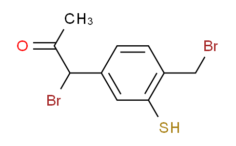 CAS No. 1805844-78-3, 1-Bromo-1-(4-(bromomethyl)-3-mercaptophenyl)propan-2-one