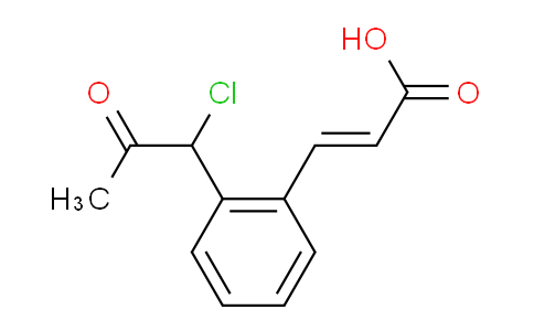CAS No. 1807420-40-1, (E)-3-(2-(1-Chloro-2-oxopropyl)phenyl)acrylic acid