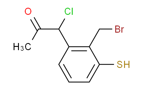 CAS No. 1805871-86-6, 1-(2-(Bromomethyl)-3-mercaptophenyl)-1-chloropropan-2-one