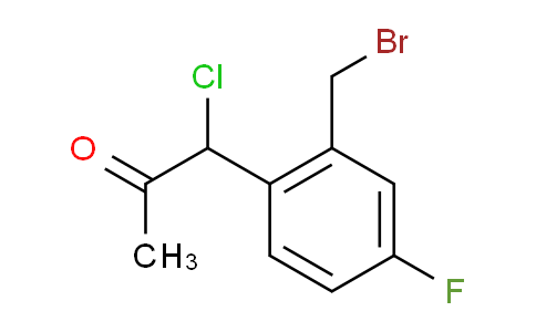 CAS No. 1804164-47-3, 1-(2-(Bromomethyl)-4-fluorophenyl)-1-chloropropan-2-one