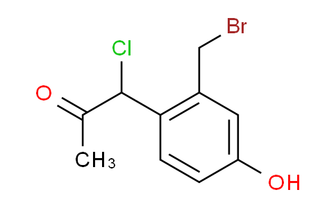 CAS No. 1804236-02-9, 1-(2-(Bromomethyl)-4-hydroxyphenyl)-1-chloropropan-2-one