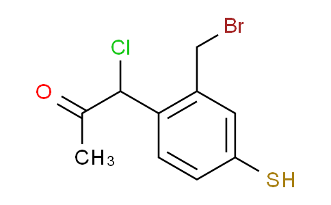 CAS No. 1805844-81-8, 1-(2-(Bromomethyl)-4-mercaptophenyl)-1-chloropropan-2-one