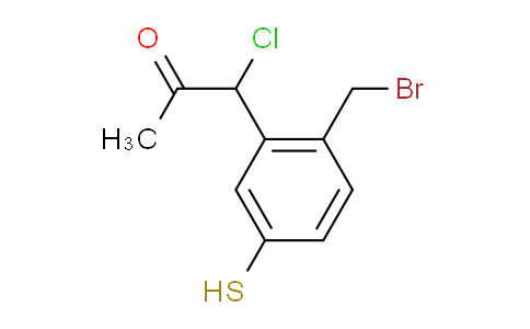 CAS No. 1806342-15-3, 1-(2-(Bromomethyl)-5-mercaptophenyl)-1-chloropropan-2-one