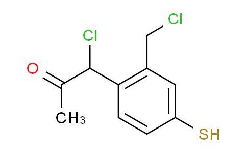 CAS No. 1805897-75-9, 1-Chloro-1-(2-(chloromethyl)-4-mercaptophenyl)propan-2-one