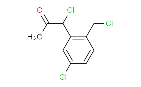 CAS No. 1804181-50-7, 1-Chloro-1-(5-chloro-2-(chloromethyl)phenyl)propan-2-one