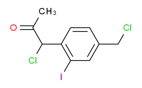 CAS No. 1804271-40-6, 1-Chloro-1-(4-(chloromethyl)-2-iodophenyl)propan-2-one