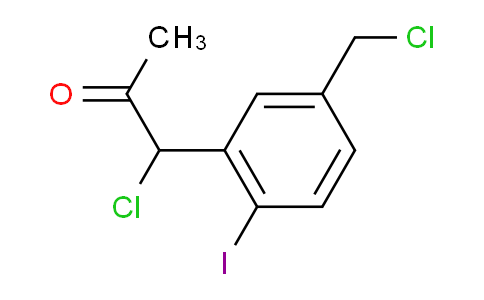 CAS No. 1803714-70-6, 1-Chloro-1-(5-(chloromethyl)-2-iodophenyl)propan-2-one