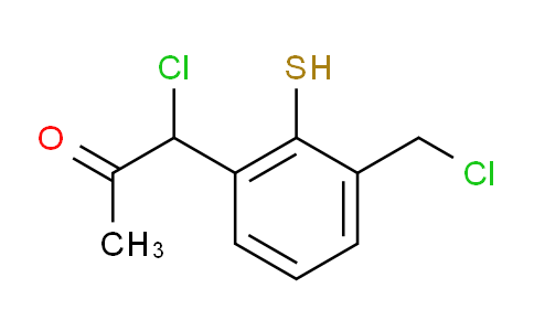 CAS No. 1804267-01-3, 1-Chloro-1-(3-(chloromethyl)-2-mercaptophenyl)propan-2-one