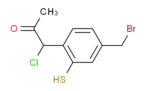 CAS No. 1806512-12-8, 1-(4-(Bromomethyl)-2-mercaptophenyl)-1-chloropropan-2-one