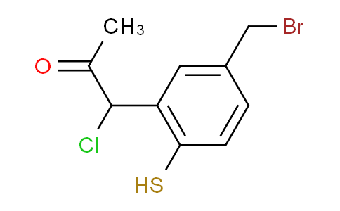 CAS No. 1806581-13-4, 1-(5-(Bromomethyl)-2-mercaptophenyl)-1-chloropropan-2-one