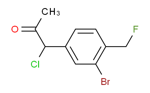 CAS No. 1806550-65-1, 1-(3-Bromo-4-(fluoromethyl)phenyl)-1-chloropropan-2-one